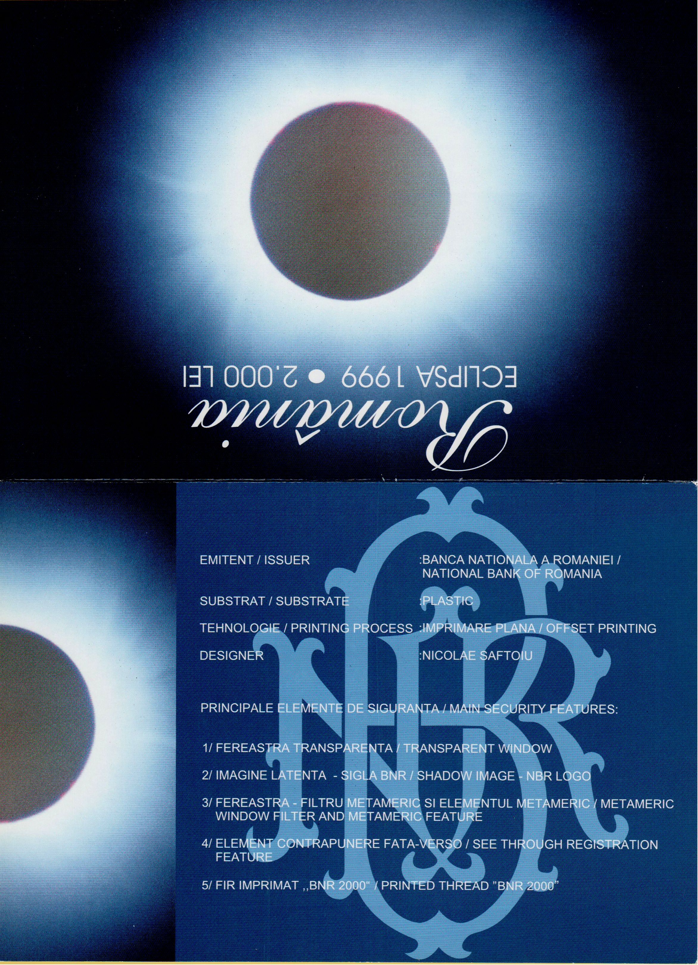 Romania 2000 1999 UNC P-111/b<b>ALBUM LIMITED EDITION</B>